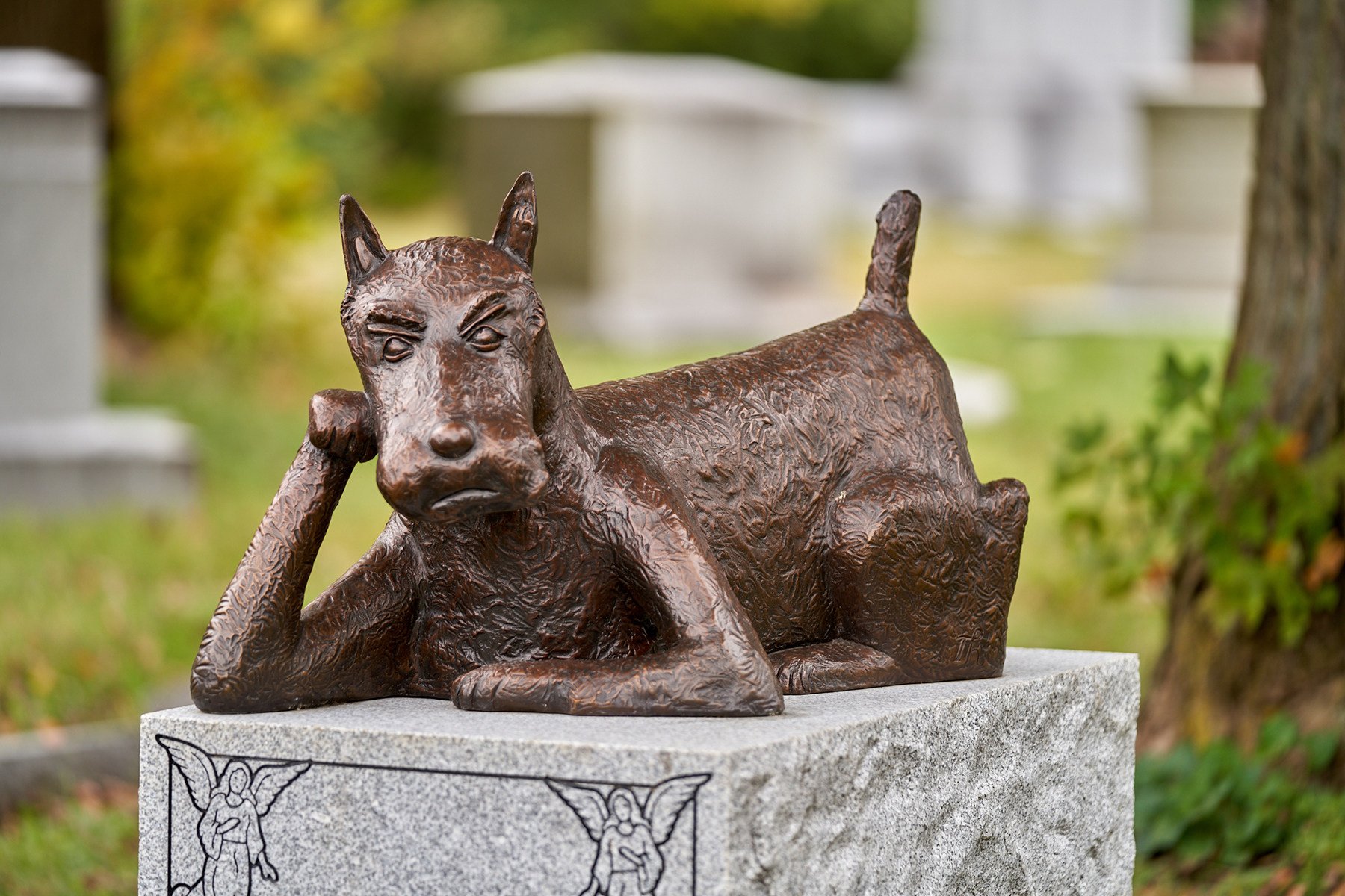 Actual Gravestone Sculpture in Greenlawn Cemetery, Columbus, Ohio
